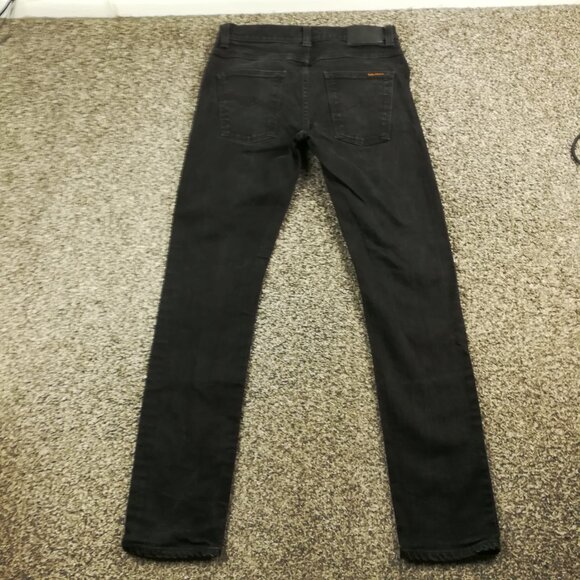 Nudie Jeans Lean Dean Organic Cotton Stretch Slim Leg Dry Cold Black Mens 32x31 - Picture 6 of 10